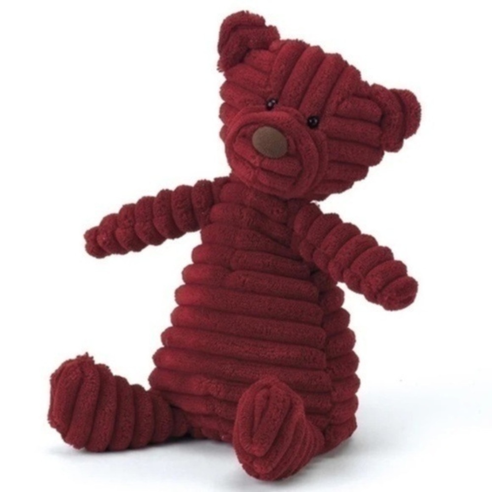 Retired Jellycat Cordy Roy Bear Maroon Red.​​​​​​
